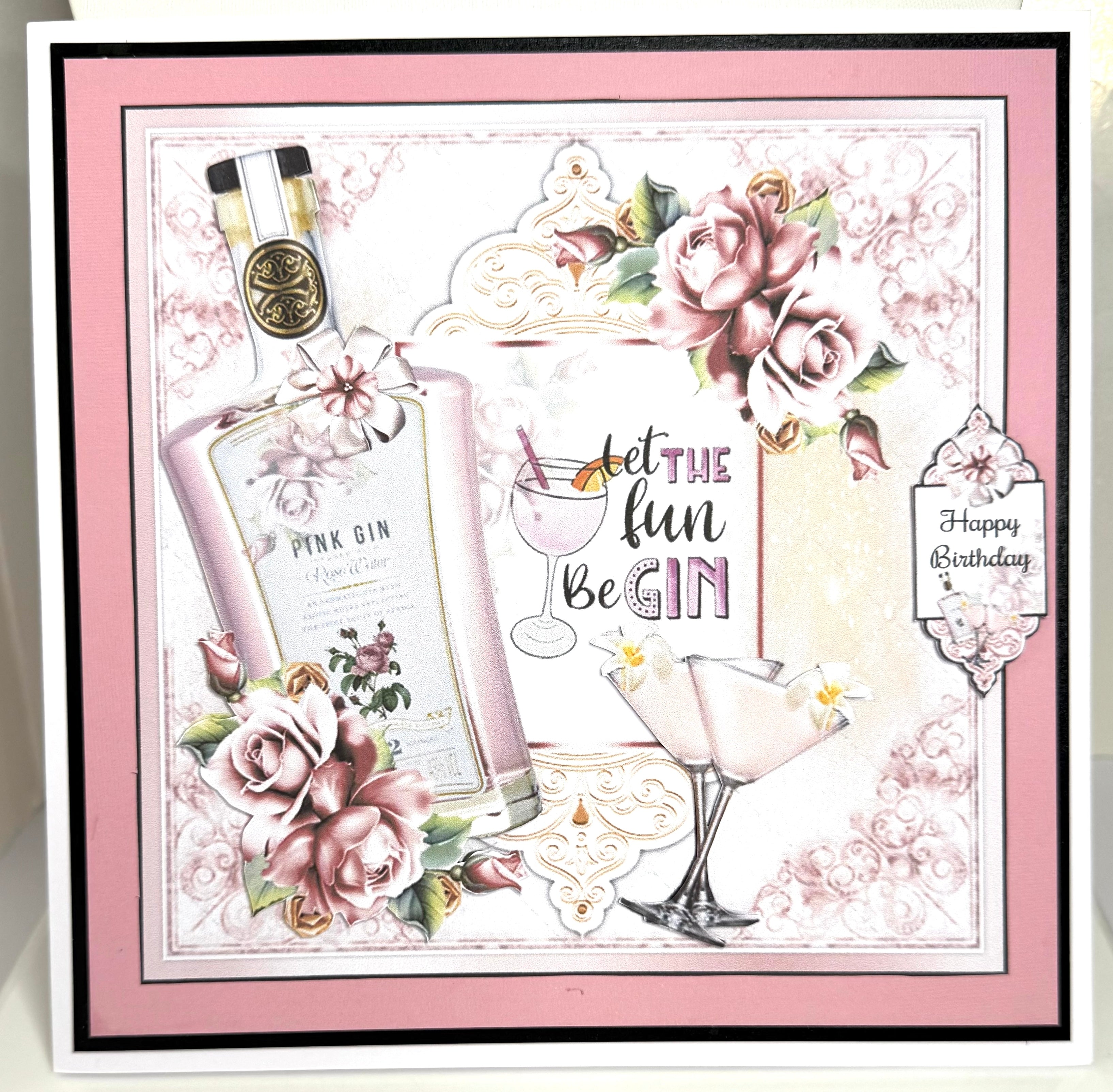 Luxury Handmade 3D Birthday Card | Let the Fun be GIN