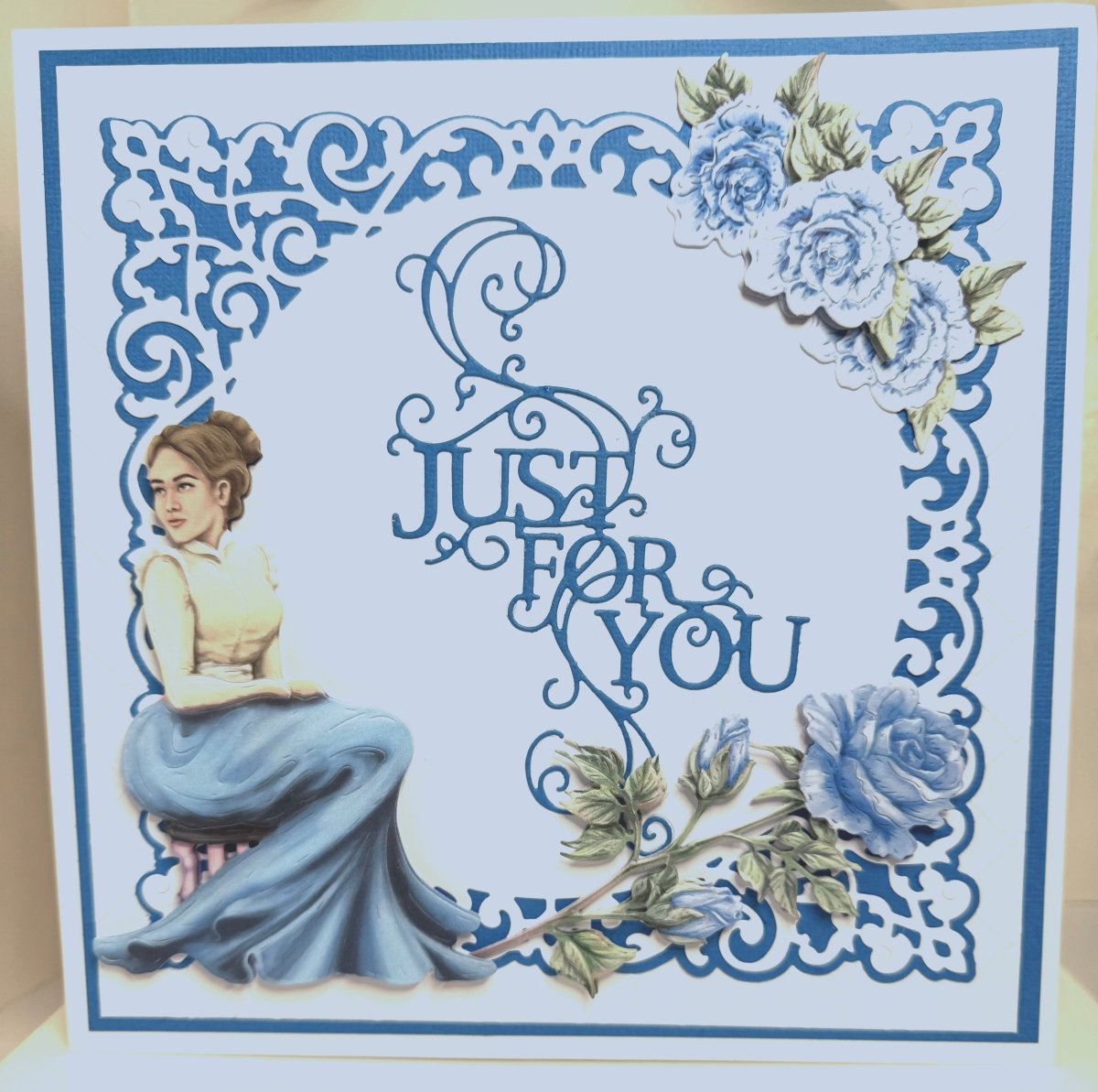 Luxury Handmade 3D Birthday Card | Victorian Style | Just for You