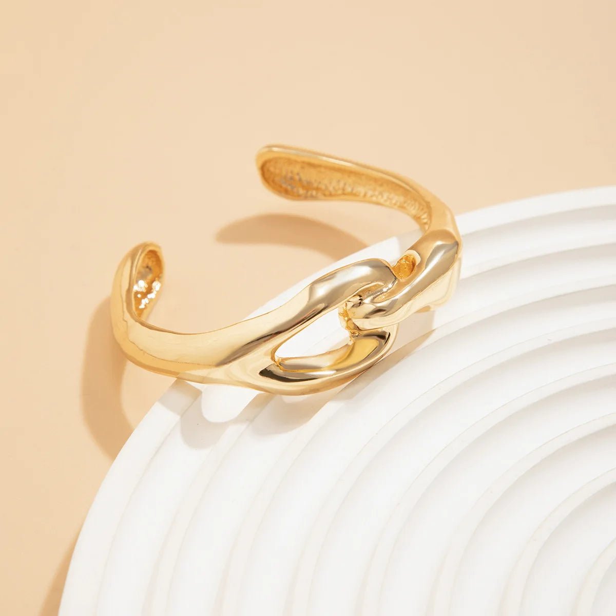 Liquid Style Gold Silver Bangles | Chunky Gold Band