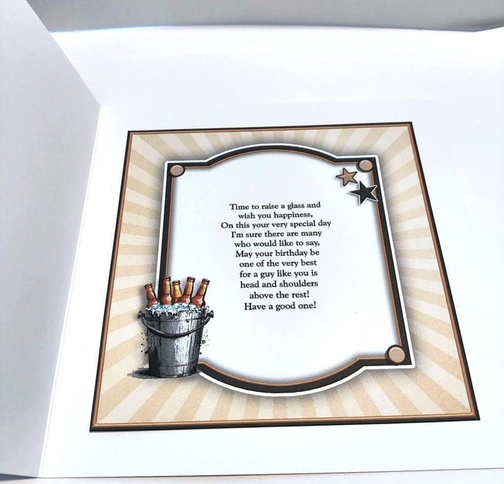 Luxury Handmade Birthday Card  for Him | Beer Bucket List
