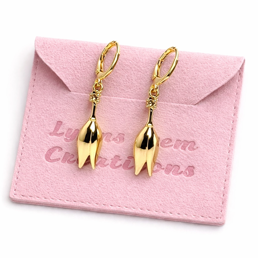 Gold BlueBell Crystal CZ Earrings | Gold Filled Drops