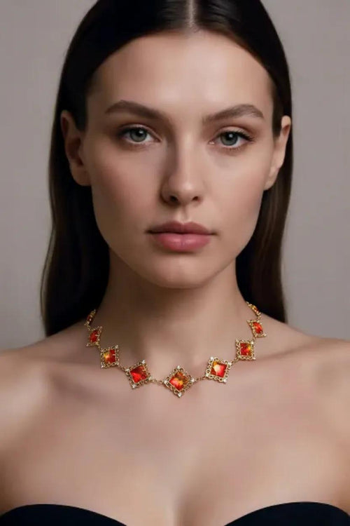 Beautiful Vintage Style Crystal Choker| Fairycore Elegant Necklace