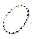 Minimalist Black Crystal and Pearl Bracelet | Dainty Tennis Bracelet