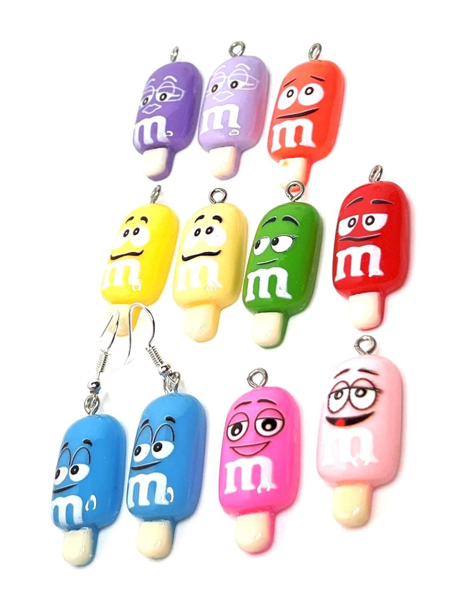 Ice Lolly Charm Earrings | Silver Plated | Sterling Silver | Funky Food Drops