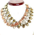 Peach Clear Crystal Georgian Collet Necklaces | Statement Riviere ChokerPeach Clear Crystal Georgian Collet Necklaces | Statement Riviere Choker | Anna Wintour Style
