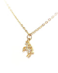 Gold Unicorn Crystal Necklace | Dainty Jewellery | 4kt Gold Filled | Fantasy Lovers Jewelry