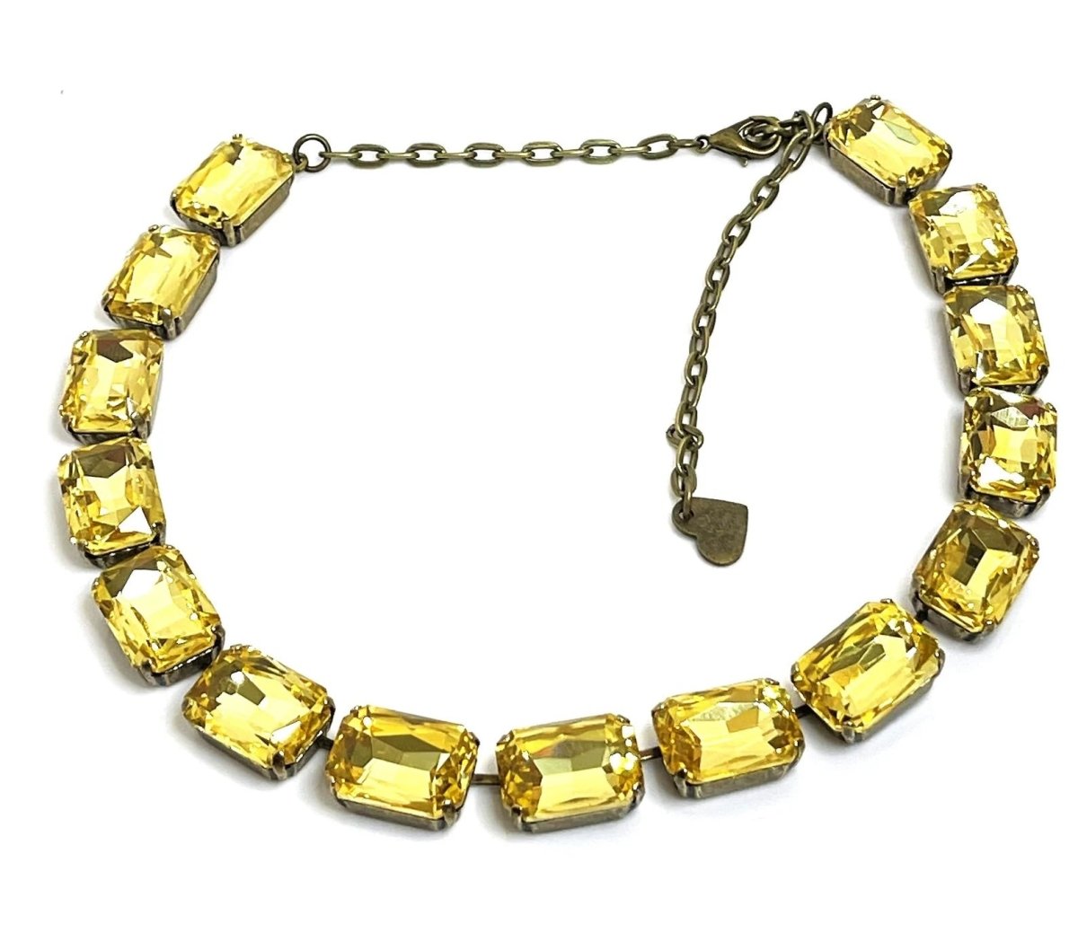 Champagne Clear AB Crystal Georgian Collet Necklaces | Anna Wintour Style | Statement Choker