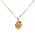 Raw Citrine Gold Filled Necklace | Dainty Natural Stone Nugget