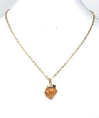 Raw Citrine Gold Filled Necklace | Dainty Natural Stone Nugget