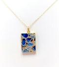 Sapphire Blue Stone Necklace | Gold Filled Chain | Natural Stone Gemstone Pendant