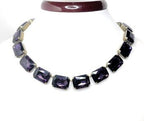 Dark Amethyst Crystal Necklace | Anna Wintour Style | Purple Georgian Collet Choker | Statement Necklace for Women
