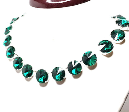 Emerald Yellow Georgian Collet Necklaces | Peridot Riviere Necklace