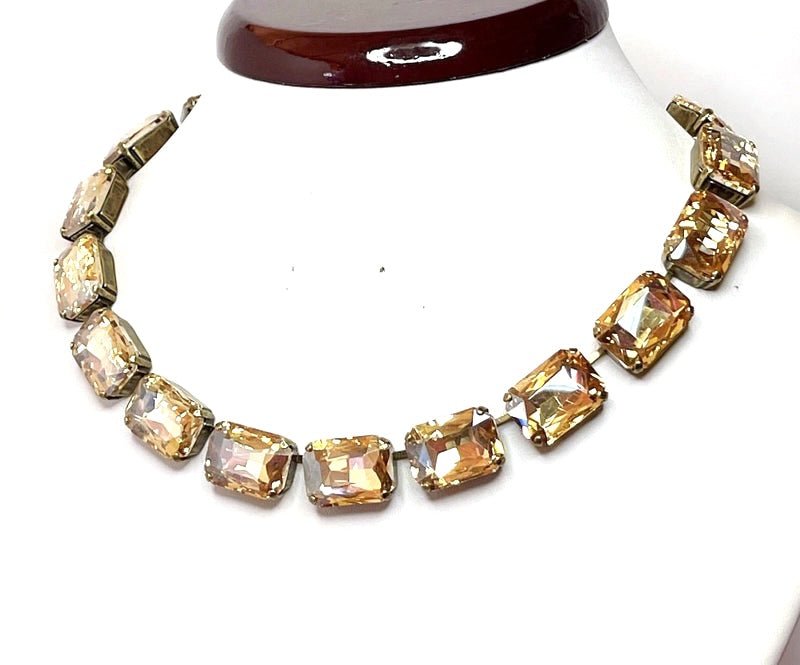 Light Silk Clear Georgian Collet Necklaces | Anna Wintour Style 