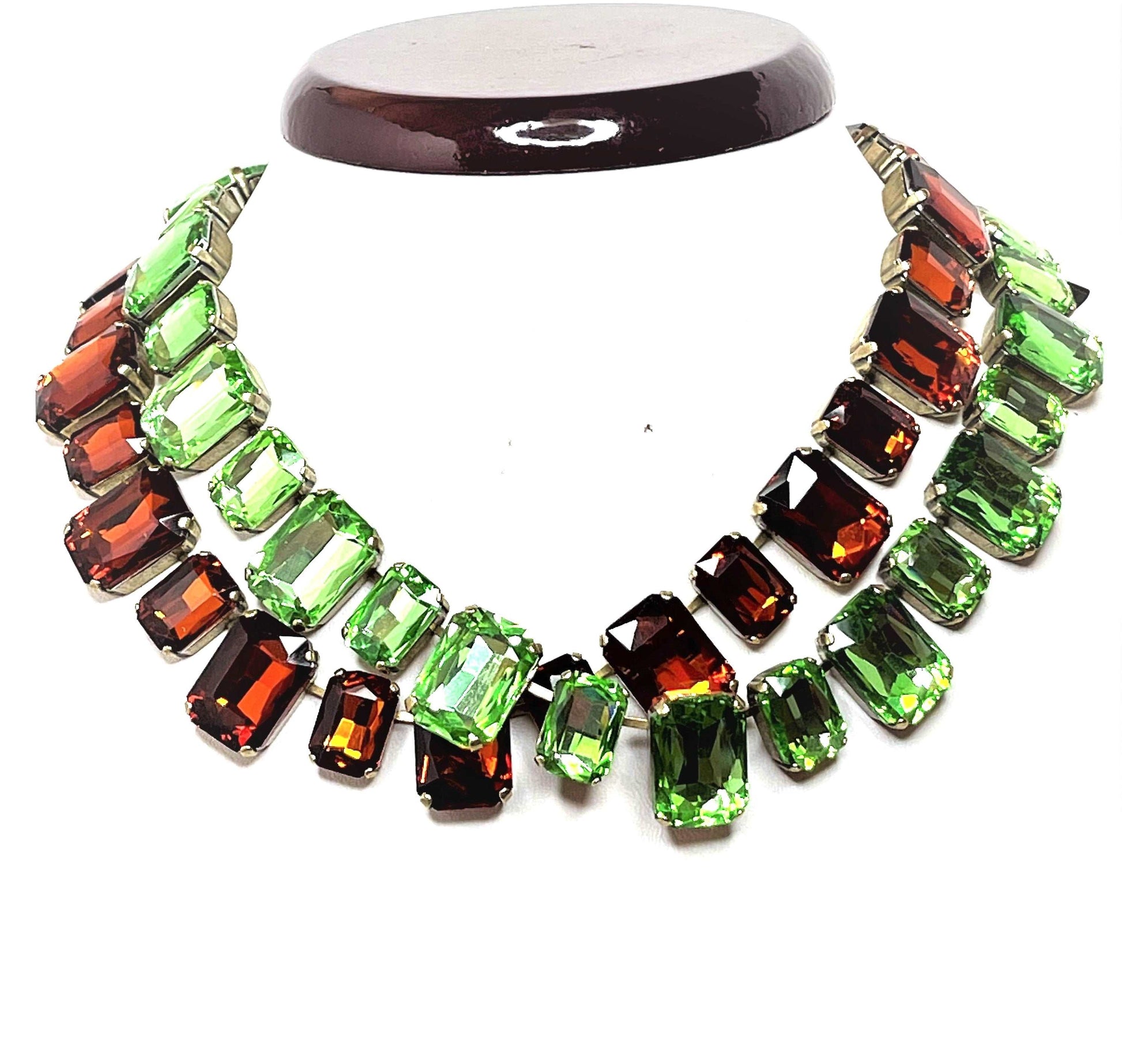 Peridot Georgian Collet Choker | Anna Wintour Style | Burnt Orange Statement Choker |Statement Riviere Necklaces