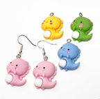 Cute Baby Dinosaur Earrings, Silver Plated, Sterling Silver, Funky Drops, Earrings for Women, Dinosaur Lovers, Quirky Drops