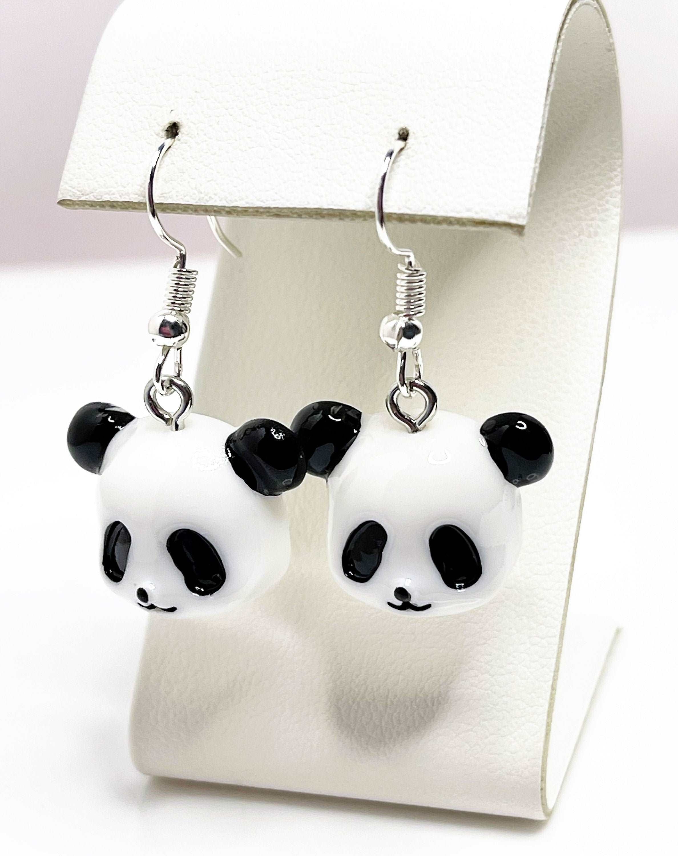 Panda earrings hot sale sterling silver