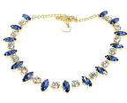 Sapphire Crystal Georgian Collet Choker | Riviere Statement Necklace