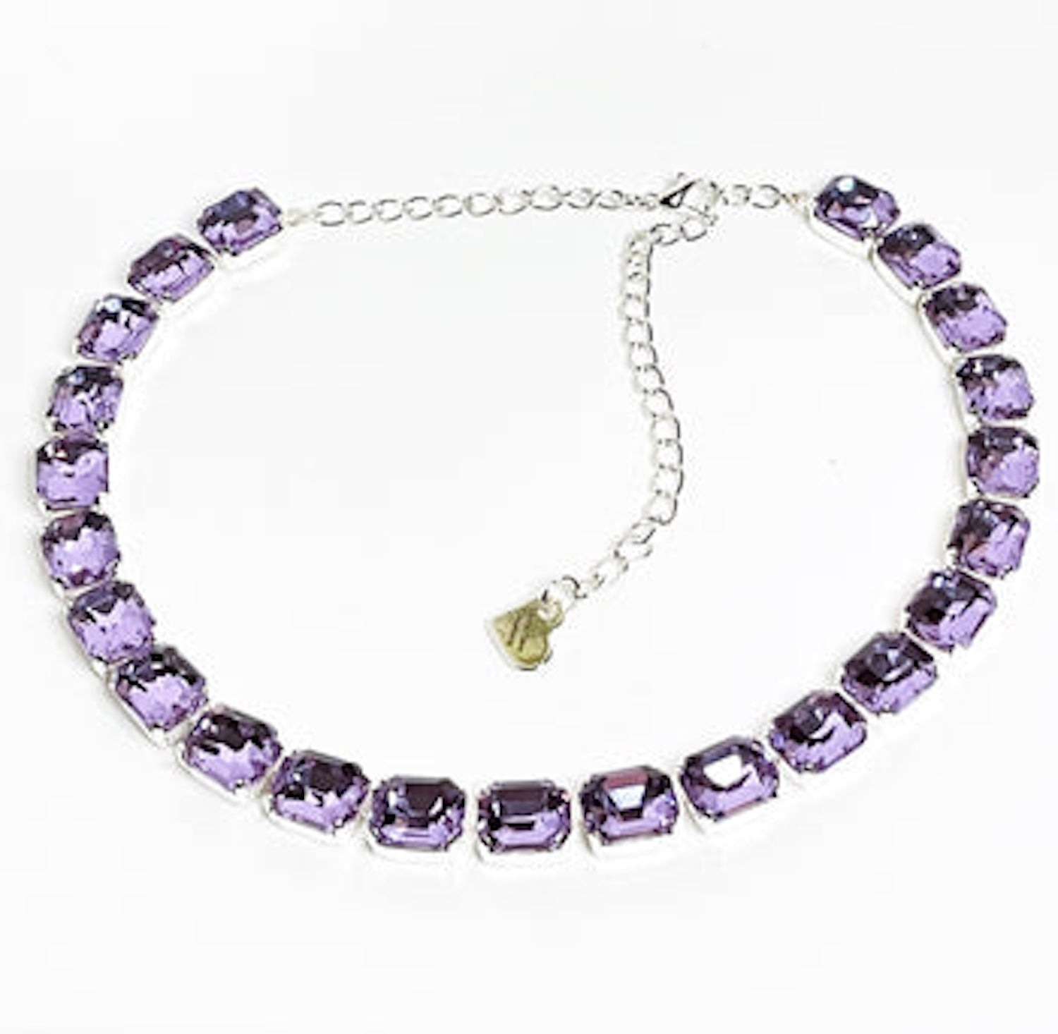 Purple Georgian Collet Necklaces | Premium Crystal | Anna Wintour Stylen| Violet Riviere Statement Necklace