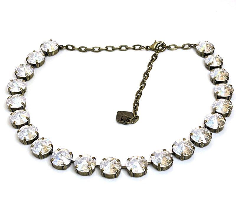 Mint Green Cream Clear Austrian Crystal Necklaces