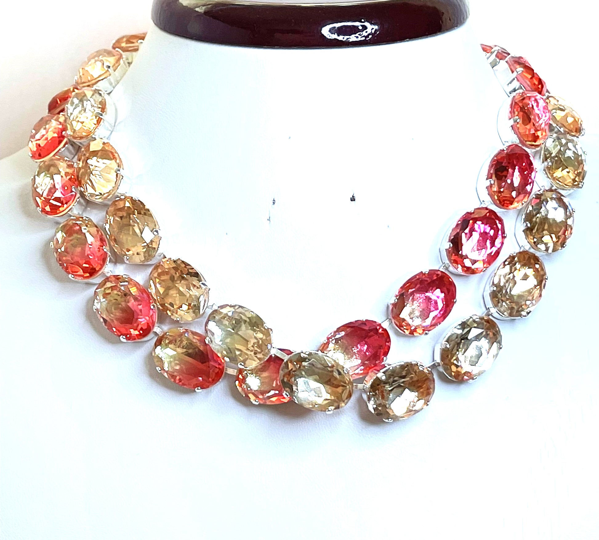 Tourmaline Georgian Collet Necklaces | Anna Wintour Style | Riviere Necklace