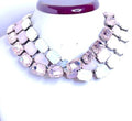 Pink White Opal Georgian Collet Necklaces | Pink Crystal Choker | Anna Wintour Style