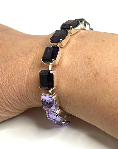 Amethyst Purple Crystal Bracelet | Tennis Bracelet | Georgian Bracelet