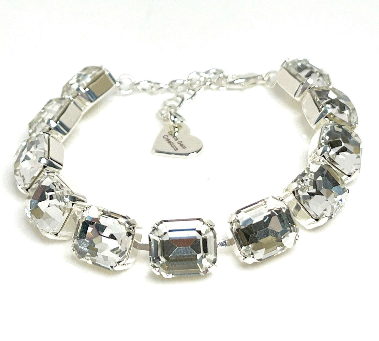 Clear Crystal Ocatgon Bracelet | Wedding Bracelet | Georgian Statement Bracelet