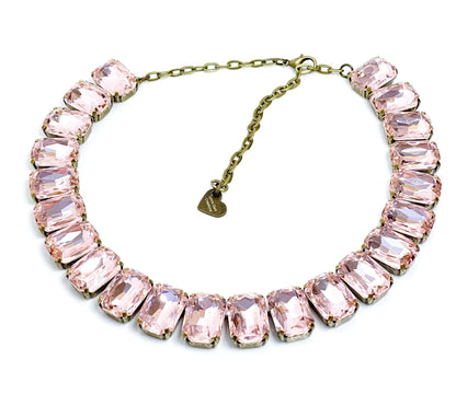 Pink Peach Georgian Collet Necklaces | Anna Wintour Style | Paradishe Shine Riviere Necklace