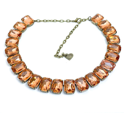 Pink Peach Georgian Collet Necklaces | Anna Wintour Style | Paradishe Shine Riviere Necklace