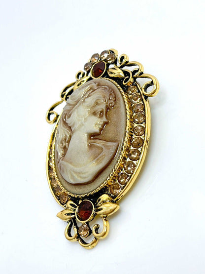 Gorgeous Vintage Cameo Brooch| Victorian Lady Brooch | Stylish Cameo Pin 