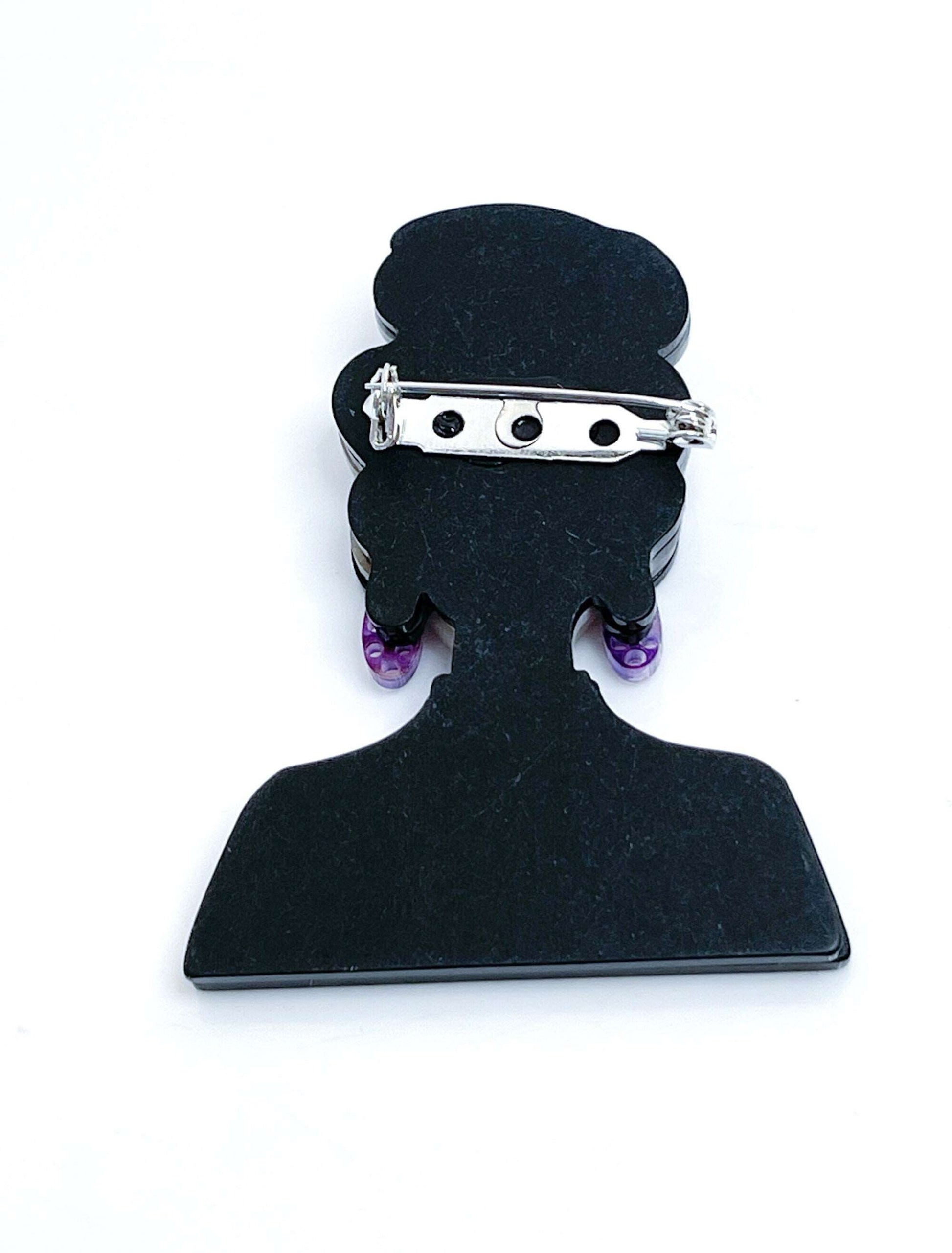 Chic French Style Lady Brooch, Fun Lady in Sunglasses, Fashion Pin for Jacket Scarf, Paris Lady Pin, Brooches For Women