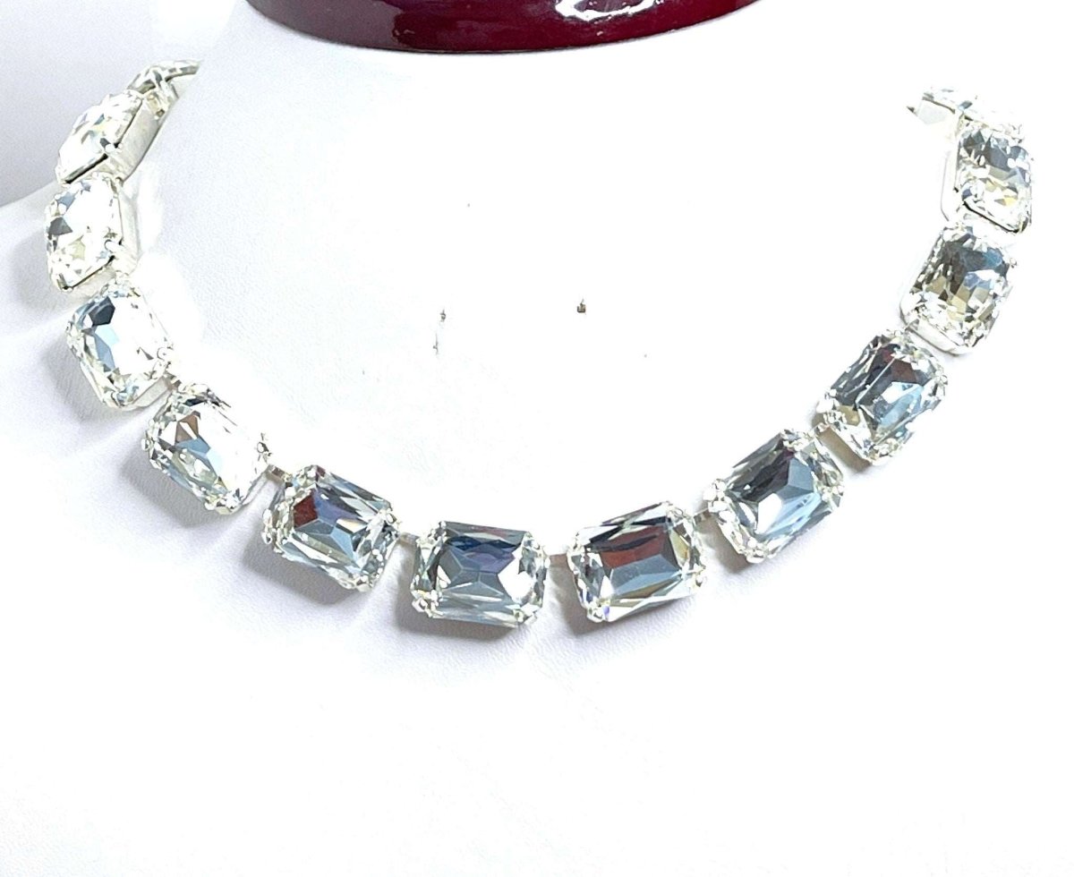 Clear Crystal Georgian Collet Necklace | Anna Wintour Style