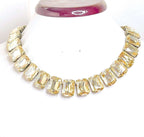 Champagne Crystal Necklace, Wedding Jewellery, Crystal Choker, Statement Necklace, Mariana Style, Necklaces for Women
