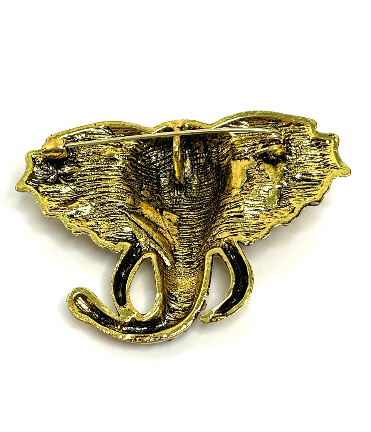 Large Elephant Head Brooch, Sparkly Elephant Pin, Crystal Animal Pin, Multi Crystal Diamonte Pin, Brooches For Women