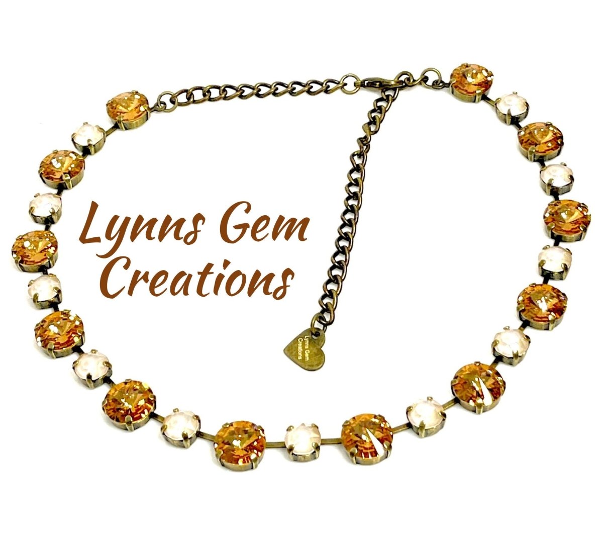 Topaz Copper Yellow Georgian Collet Necklaces| Anna Wintour Style