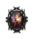 Elf Fairy Brooch | Black Plated Setting | Fantasy Woodland Pin