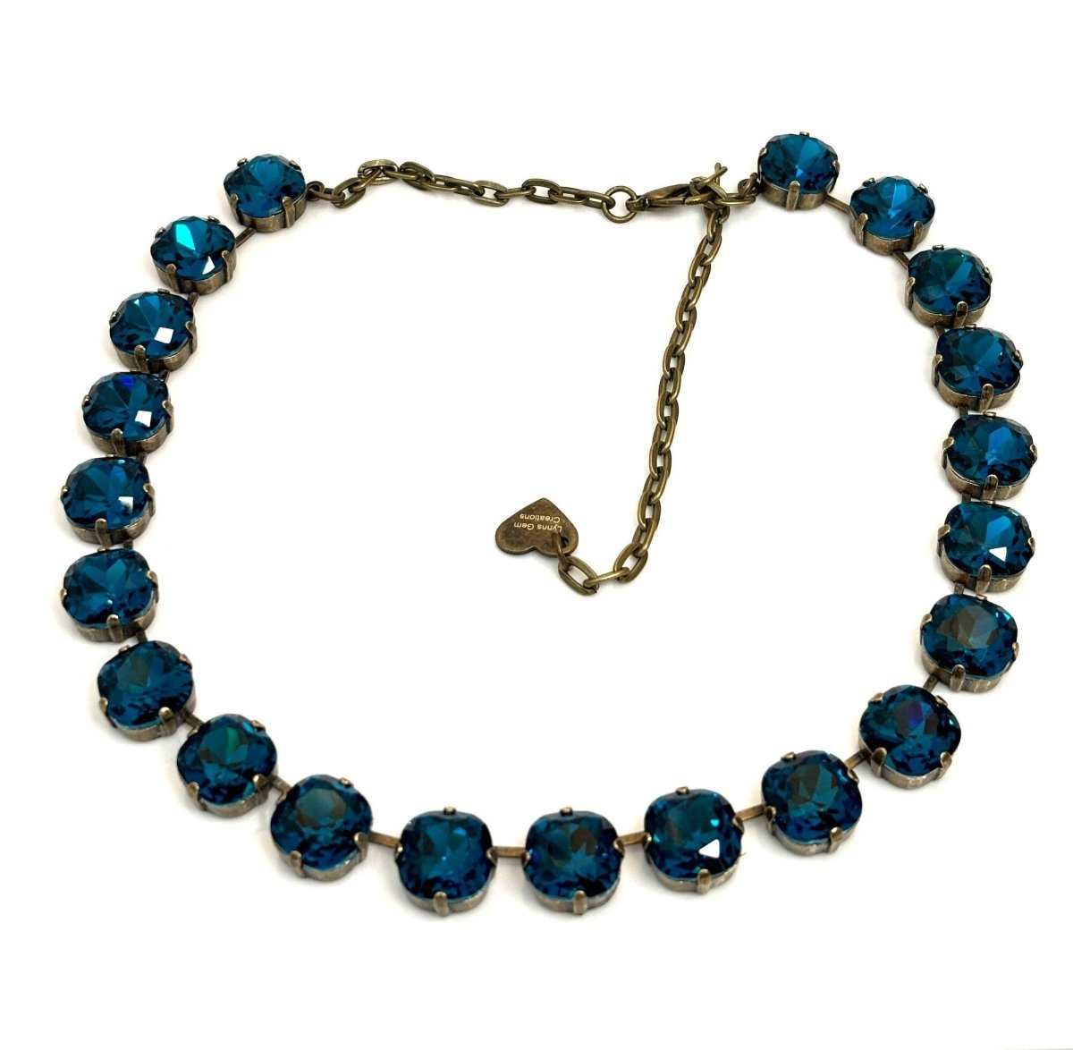 Blue Zircon Clear Anna Wintour Style Necklaces | Georgian Collet Crystal Choker