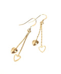Gold Heart Tassel Earrings | 14kt Gold Filled Wires