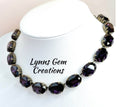 Violet Amethyst Georgian Collet Necklaces, Premium Oval Crystal, Anna Wintour Style, Clear Riviere, Statement Necklace, Necklaces for Women