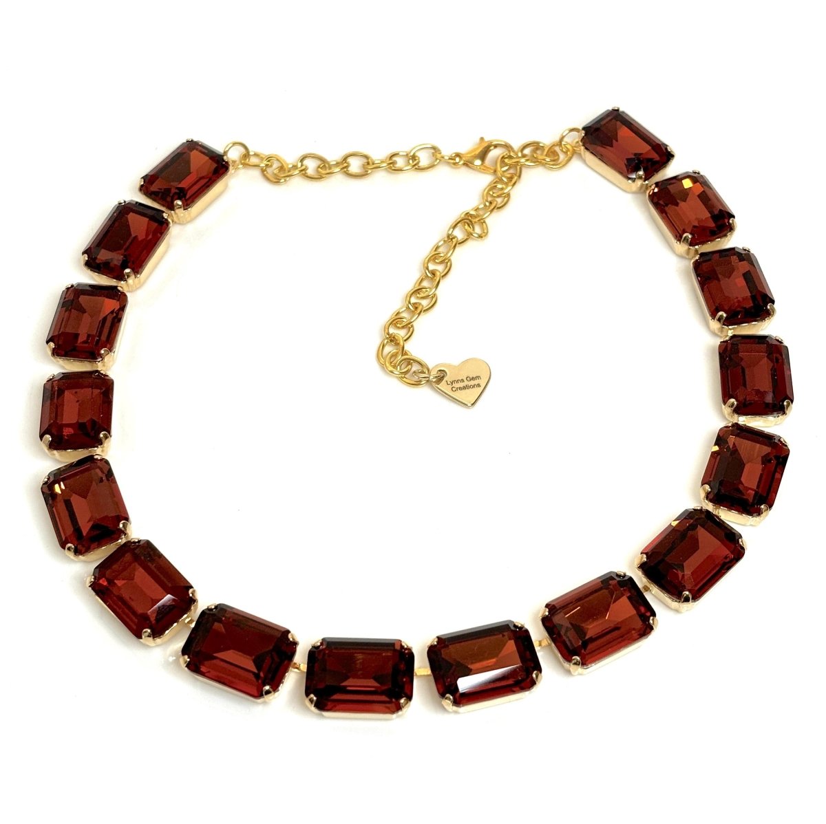 Tangerine Yellow Georgian Collet Necklaces | Crystal Choker | Anna Wintour Style