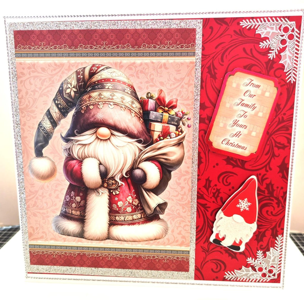 Luxury Handmade Christmas Card - Cute Santas Elf - Holiday 3D Greeting Card