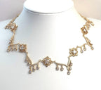 Elegant Teardrop Crystal Necklace Earrings | Regency Inspired | Fairycore Jewellery