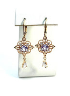 Elegant Teardrop Crystal Necklace Earrings | Regency Inspired | Fairycore Jewellery