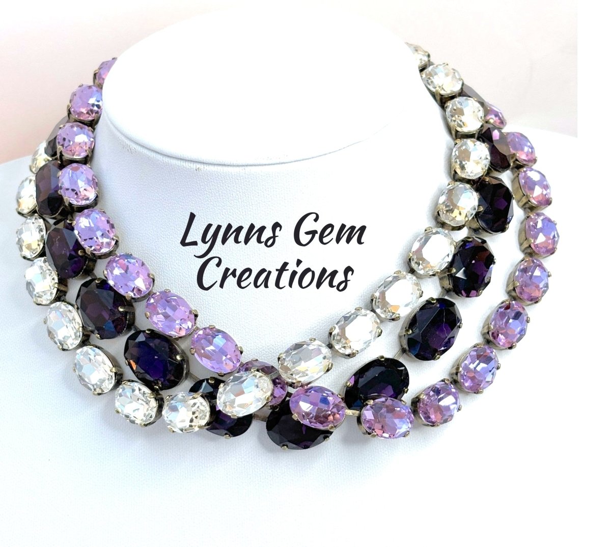 Violet Amethyst Georgian Collet Necklaces | Anna Wintour Style