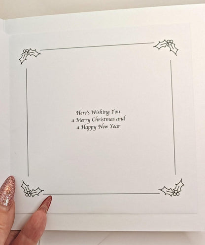 Luxury Handmade Christmas Card Featuring a Cute Dog Wrapped in Lights | 3D Xmas Card