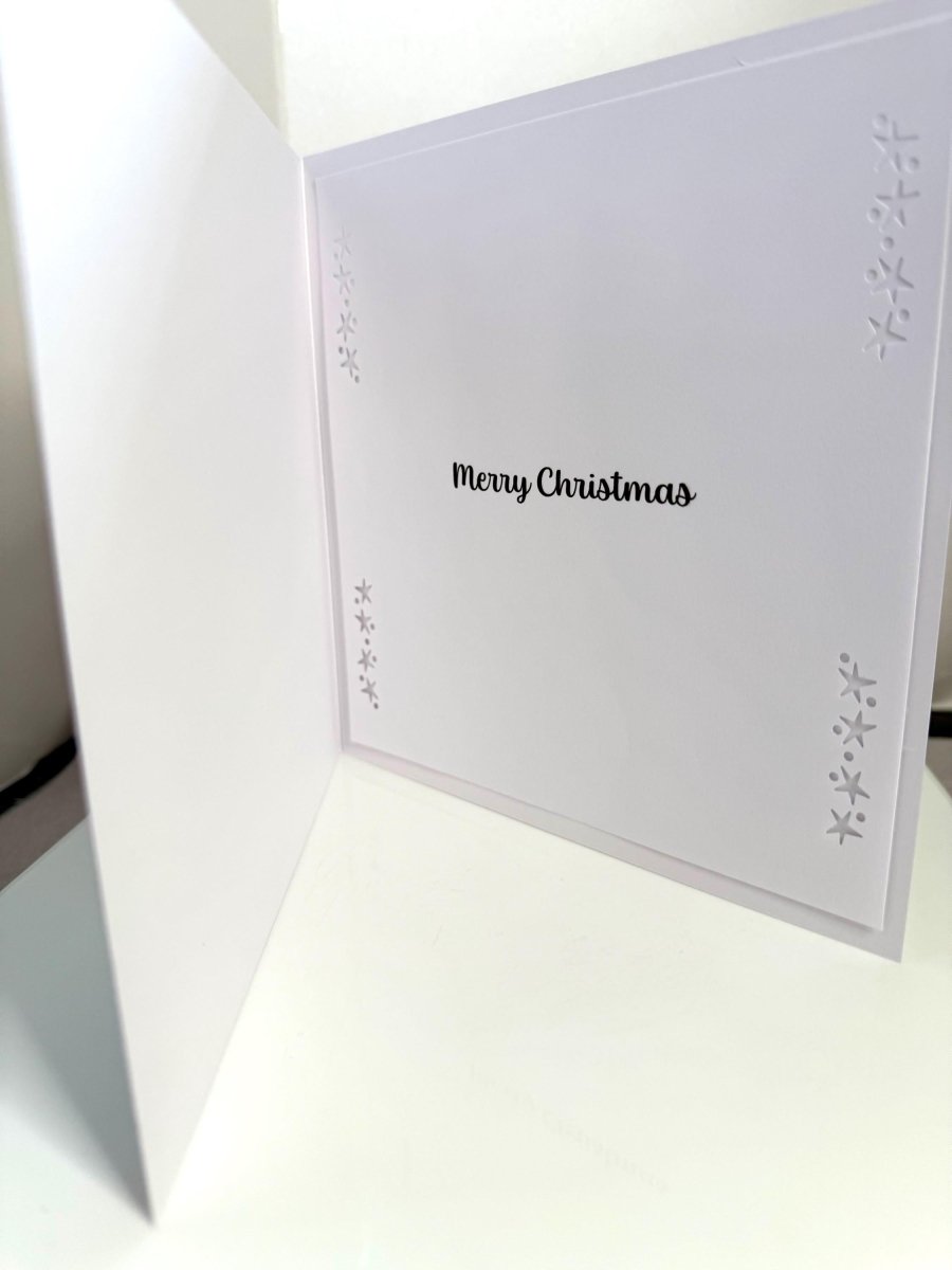 Handmade 3D Polar Bear Christmas Card | Cute Bear Playing in the Snow