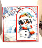 Handmade 3d Christmas Card | Fun Penguin in Scarf