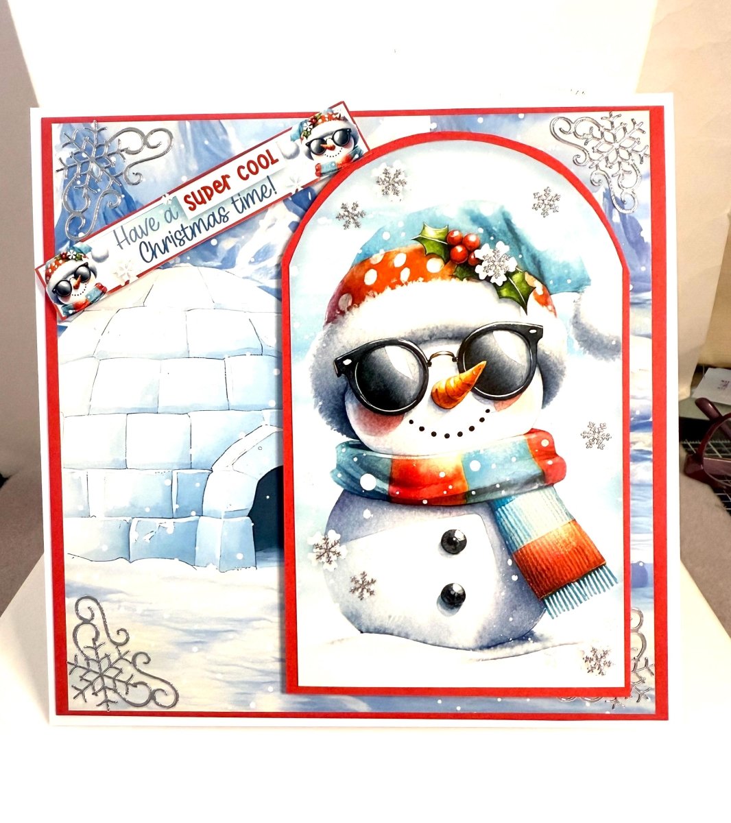 Handmade 3d Christmas Card | Fun Penguin in Scarf