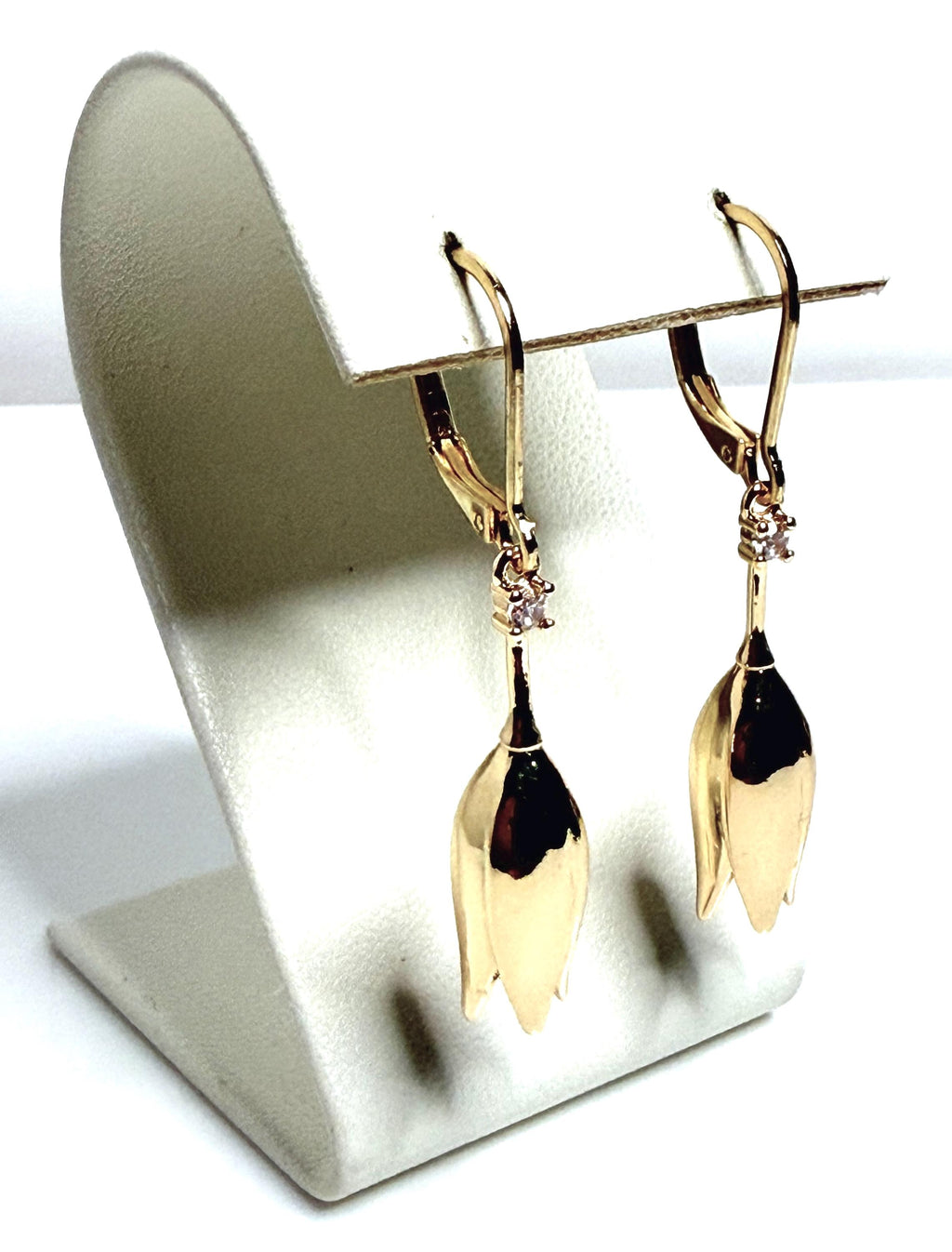 Gold BlueBell Crystal CZ Earrings | Gold Filled Drops