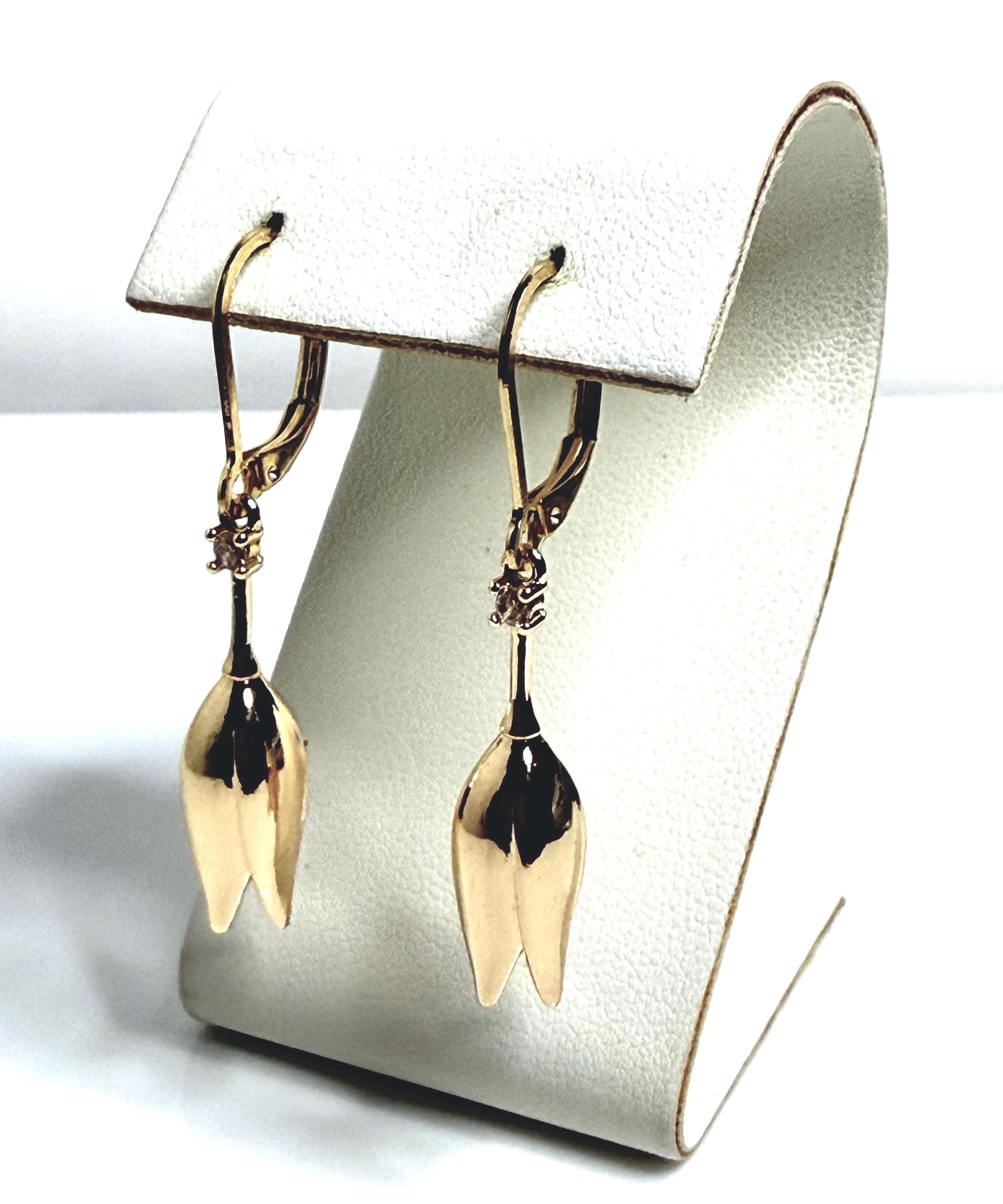 Gold BlueBell Crystal CZ Earrings | Gold Filled Drops